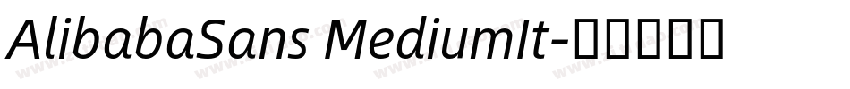 AlibabaSans MediumIt字体转换